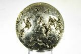 2.45" Polished Pyrite Sphere - Peru - #195548-1